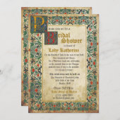 Middeleeuwse Manuscript Bruids Douche Uitnodiging (Voorkant / Achterkant)