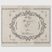 Middeleeuwse Manuscript Elegant bruiloft Cadeaupapier (Vlak)