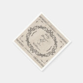 Middeleeuwse Manuscript Elegant bruiloft Servet (Hoek)