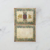 Middeleeuwse Manuscript Goth Dank Je Bedankkaart (Binnen)