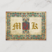 Middeleeuwse Manuscript Gothic Trouwplaats Kaarten Plaatskaartje (Achterkant)