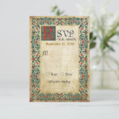 Middeleeuwse Manuscript RSVP-kaart RSVP Kaartje (Staand voorkant)