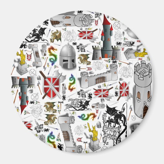 Middeleeuwse mash-up magneet (Voorkant)