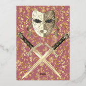 Middeleeuwse Masquerade Sweet 16 Uitnodiging (Achterkant)