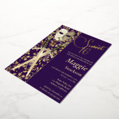 Middeleeuwse Masquerade Sweet 16 Uitnodiging (Gedraaid)