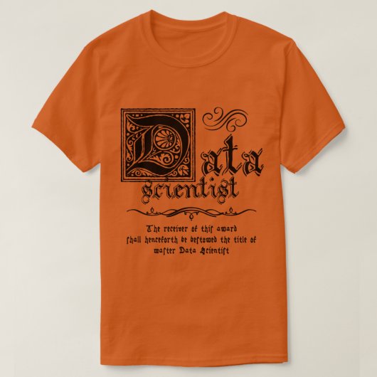 Middeleeuwse Master Data Scientist T-shirt (Design voorkant)