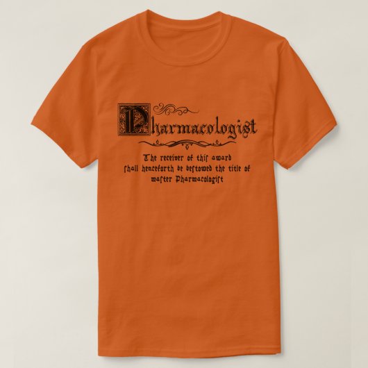 Middeleeuwse Master Farmacoloog T-shirt (Design voorkant)