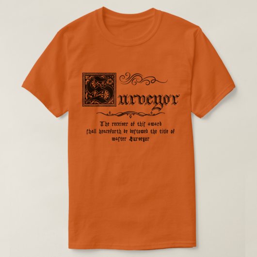 Middeleeuwse Master Surveyor T-shirt (Design voorkant)