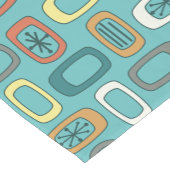 Middeleeuwse MCM afgeronde rechthoeken Aquamarine Korte Tafelloper (Hoek)