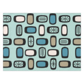 Middeleeuwse MCM afgeronde rechthoeken Aquamarine Tafelkleed (Voorkant (Horizontaal))