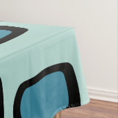 Middeleeuwse MCM afgeronde rechthoeken Aquamarine Tafelkleed (Voorbeeld)