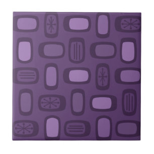 Middeleeuwse MCM afgeronde rechthoeken donkerder P Tegeltje