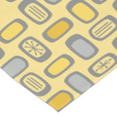 Middeleeuwse MCM afgeronde rechthoeken Geel grijs Korte Tafelloper (Hoek)