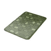 Middeleeuwse MCM afgeronde rechthoeken Olive Green Badmat (Gekanteld)
