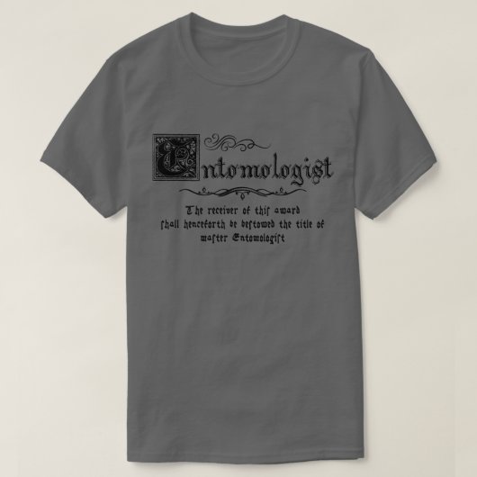 middeleeuwse meester-entomoloog t-shirt (Design voorkant)
