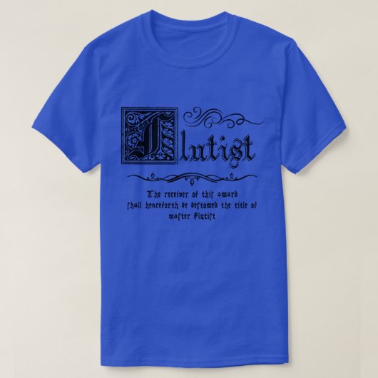 Middeleeuwse Meester Fluitist T-shirt (Design voorkant)