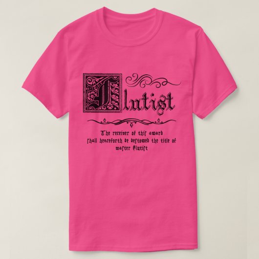 Middeleeuwse meester-fluitist t-shirt (Design voorkant)