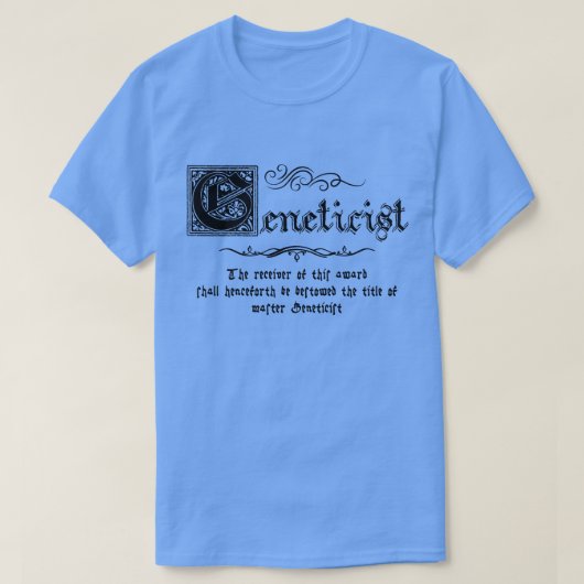 Middeleeuwse Meester Geneticus T-shirt (Design voorkant)