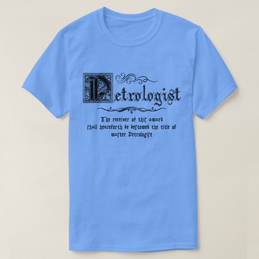 middeleeuwse meester-petroloog t-shirt (Design voorkant)