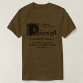 Middeleeuwse Meester Pianist T-shirt (Design voorkant)