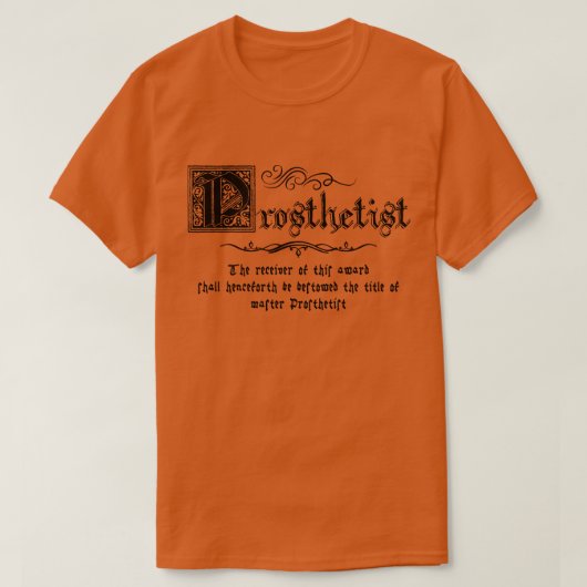 middeleeuwse meester-prothetist t-shirt (Design voorkant)