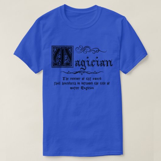 Middeleeuwse Meester Tovenaar T-shirt (Design voorkant)