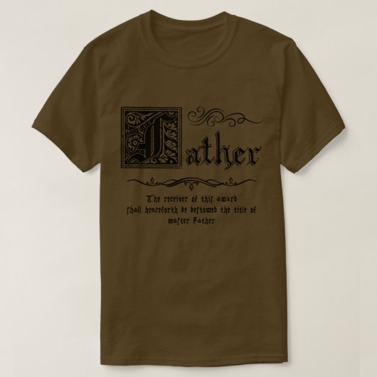 Middeleeuwse Meester Vader T-shirt (Design voorkant)