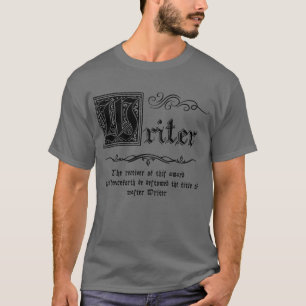 middeleeuwse meesterschrijver t-shirt