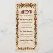 Middeleeuwse Menu | Koninklijke Feest Renaissance  (Voorkant)