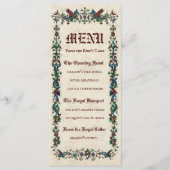 Middeleeuwse Menu | Koninklijke Feest Renaissance (Voorkant)