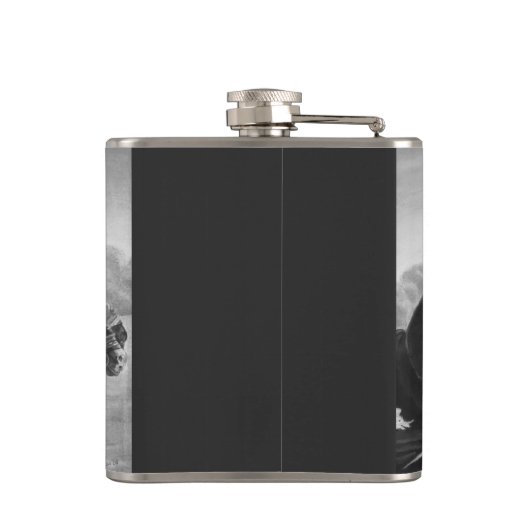 middeleeuwse messenmakrelen die op paarden rusten heupfles (Achterkant)