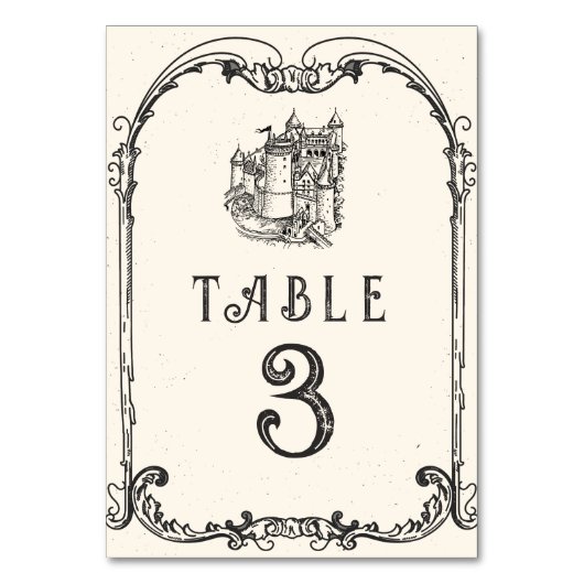 Middeleeuwse Middeleeuwen graveren fantasie bruilo Kaart (Achterkant)