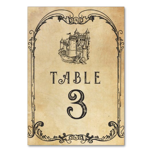 Middeleeuwse Middeleeuwen graveren fantasie bruilo Kaart (Achterkant)