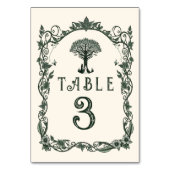 Middeleeuwse Middeleeuwen Graveren Fantasy Wedding Kaart (Achterkant)