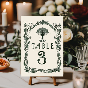 Middeleeuwse Middeleeuwen Graveren Fantasy Wedding Kaart