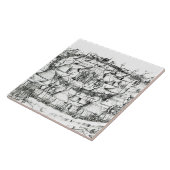 Middeleeuwse militaire kamp, uit een boek, pub. 18 tegeltje (Zijkant)