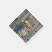 Middeleeuwse Mixed Race Wedding Painting Servetten (Hoek)