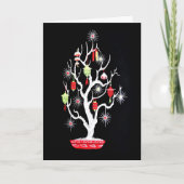  middeleeuwse mod Aziatische kerstboom Feestdagen Kaart (Voorkant)