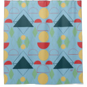 Middeleeuwse modder blauw douchegordijn (Voorkant)