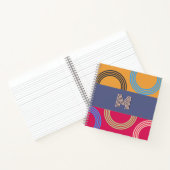 Middeleeuwse modern monogram Abstract geometrisch Notitieboek (Binnen)