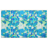 Middeleeuwse Moderne Abstracte, Aqua & Cerulean Bl Stof (Fat Quarter)