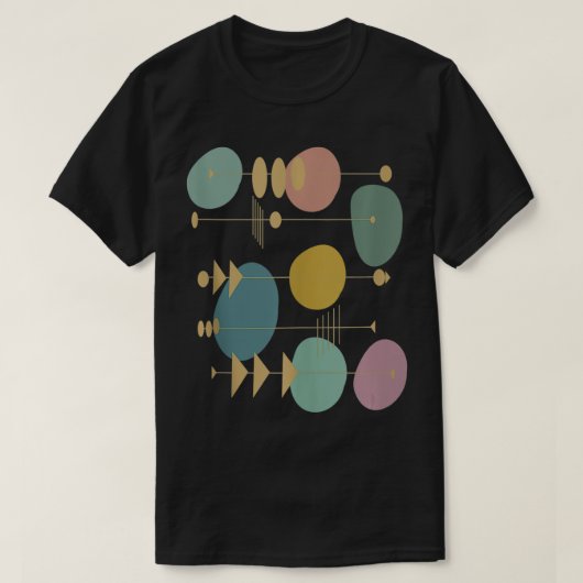 Middeleeuwse moderne Abstracte atoomkunst Artis T-shirt (Design voorkant)