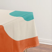 Middeleeuwse moderne, Abstracte, Blauwgroen en Ora Tafelkleed (Voorbeeld)