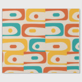 Middeleeuwse moderne, Abstracte Blauwgroen Sinaasa Cadeaupapier (Vlak)