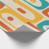 Middeleeuwse moderne, Abstracte Blauwgroen Sinaasa Cadeaupapier (Hoek)