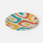 Middeleeuwse moderne, Abstracte Blauwgroen Sinaasa Papieren Bordje (Gekanteld)