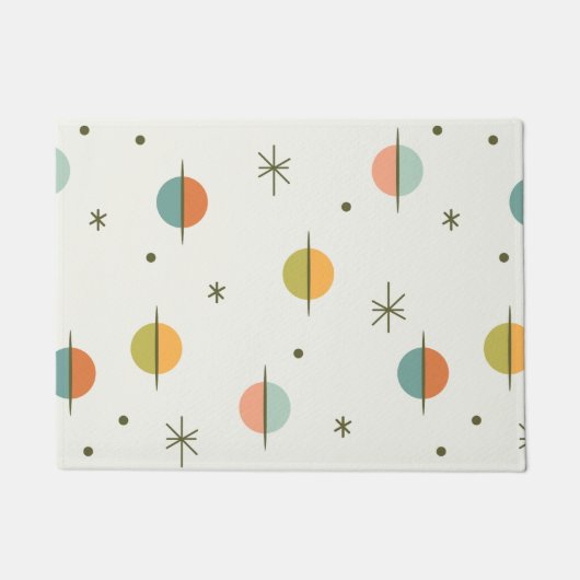 Middeleeuwse moderne Abstracte bollen en sterren Deurmat (Voorkant)