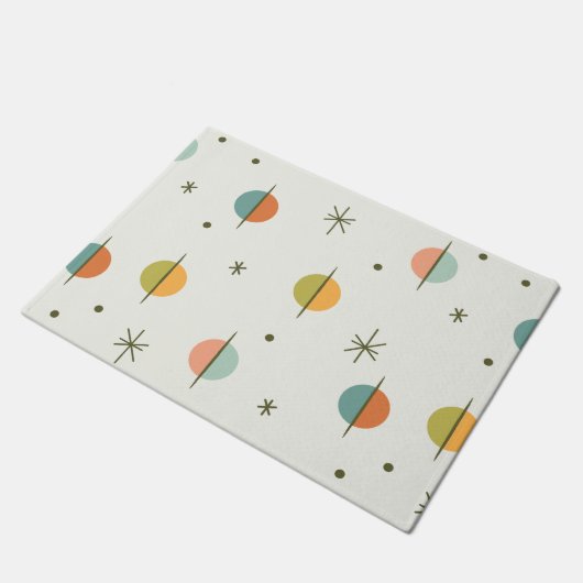 Middeleeuwse moderne Abstracte bollen en sterren Deurmat (Schuin)