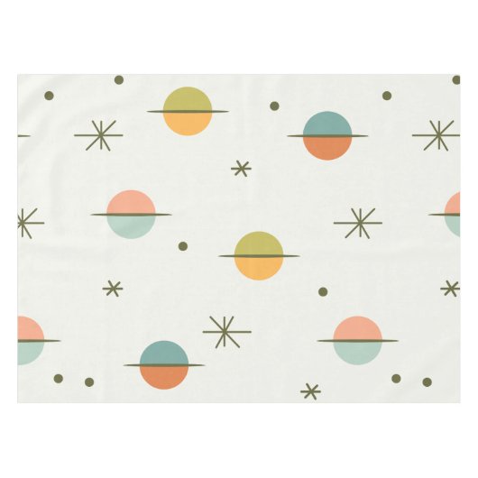 Middeleeuwse moderne Abstracte bollen en sterren Tafelkleed (Voorkant (Horizontaal))