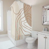 Middeleeuwse Moderne Abstracte Douchegordijn (In situ)